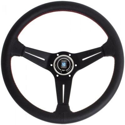 Nardi Deep Corn Lochleder Lenkrad 350 mm mit roten Nähten und B
