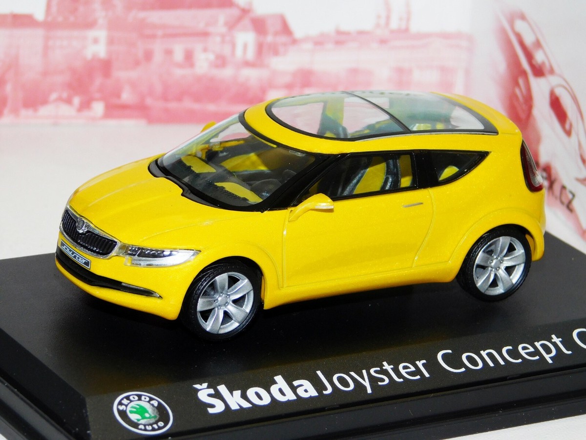 Miniature Abrex 1/43 - Skoda Joyster Concept Car Jaune - Occasion Boîte