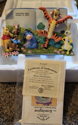 Bradford Exchange Winnie the Pooh ''Bouncy Fun-Fun-Fun'' Plate MIB & COA