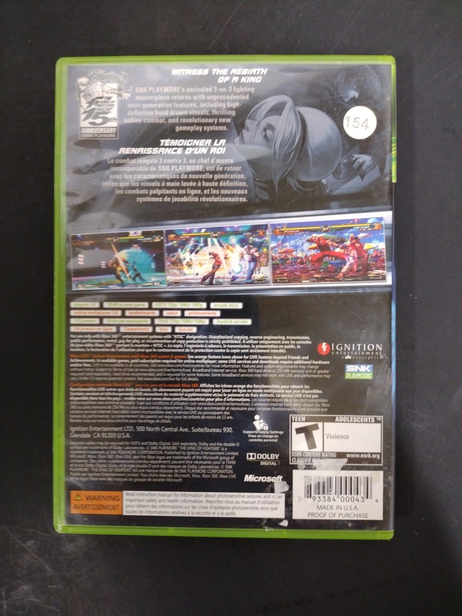 The King Of Fighters XII Pour Xbox 360 - Jeu De Combat 2D, édition PAL Française, Très Bon état