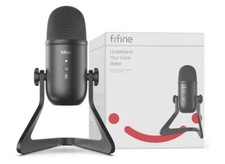 FIFINE USB Podcast Microphone, Black K678