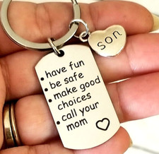Son Keychain, Son Gift From Mom, Son Key Ring, Son Gift, Son Gifts Mother Son