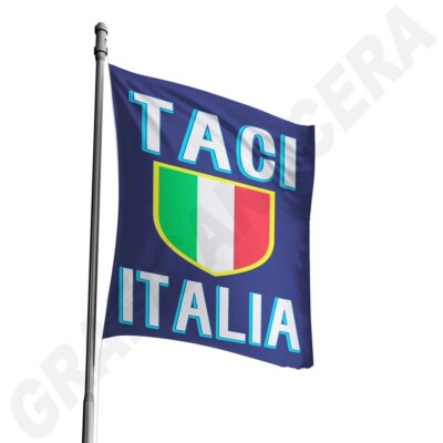 Bandiera Ufficiale Blaugrana Con Scudetto - 75x50 Cm - Licenza Ufficiale - Poliestere