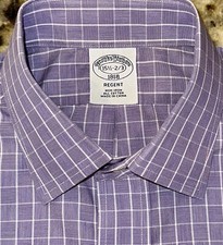 BROOKS BROTHERS Men's Long Sleeve Regent Fit Non-Iron Plaid Shirt Sz 15.5x32/33