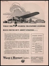 1931 Pratt & Whitney Aircraft East Hartford CT Wasp & Hornet Engines Print Ad