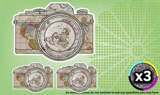 x3 TRAVEL PHOTOGRAPHY CAMERA STICKER Vinyl Sticker decal car window laptop Funny