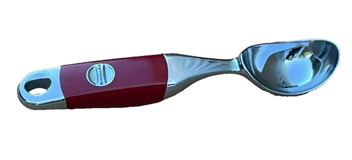 KitchenAid Stainless Steel Large Ice Cream Scooper 9” Red Handle Heavy Duty - Picture 3 of 6