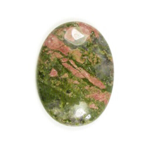 Unakite Cabochons Green/Orange Oval Calibrated 13x18mm Pack Of 2