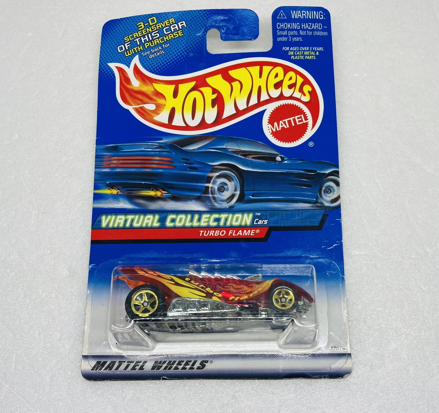 2000 Hot Wheels Virtual Collection Turbo Flame Collector #112 Mattel 0
