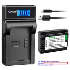 Kastar Battery LCD USB Charger for Panasonic VW-VBY100 VBY100 Camera Battery