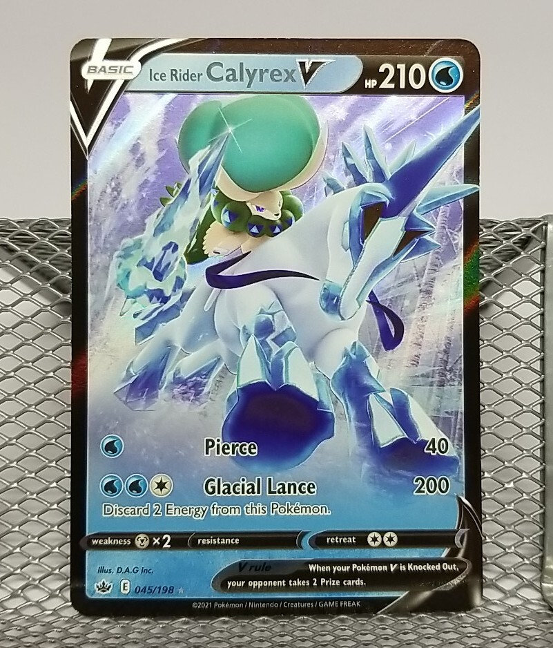 Ice Rider Calyrex V 45/198 NM Pokemon Chilling Reign Full Art  Ultra Rare 