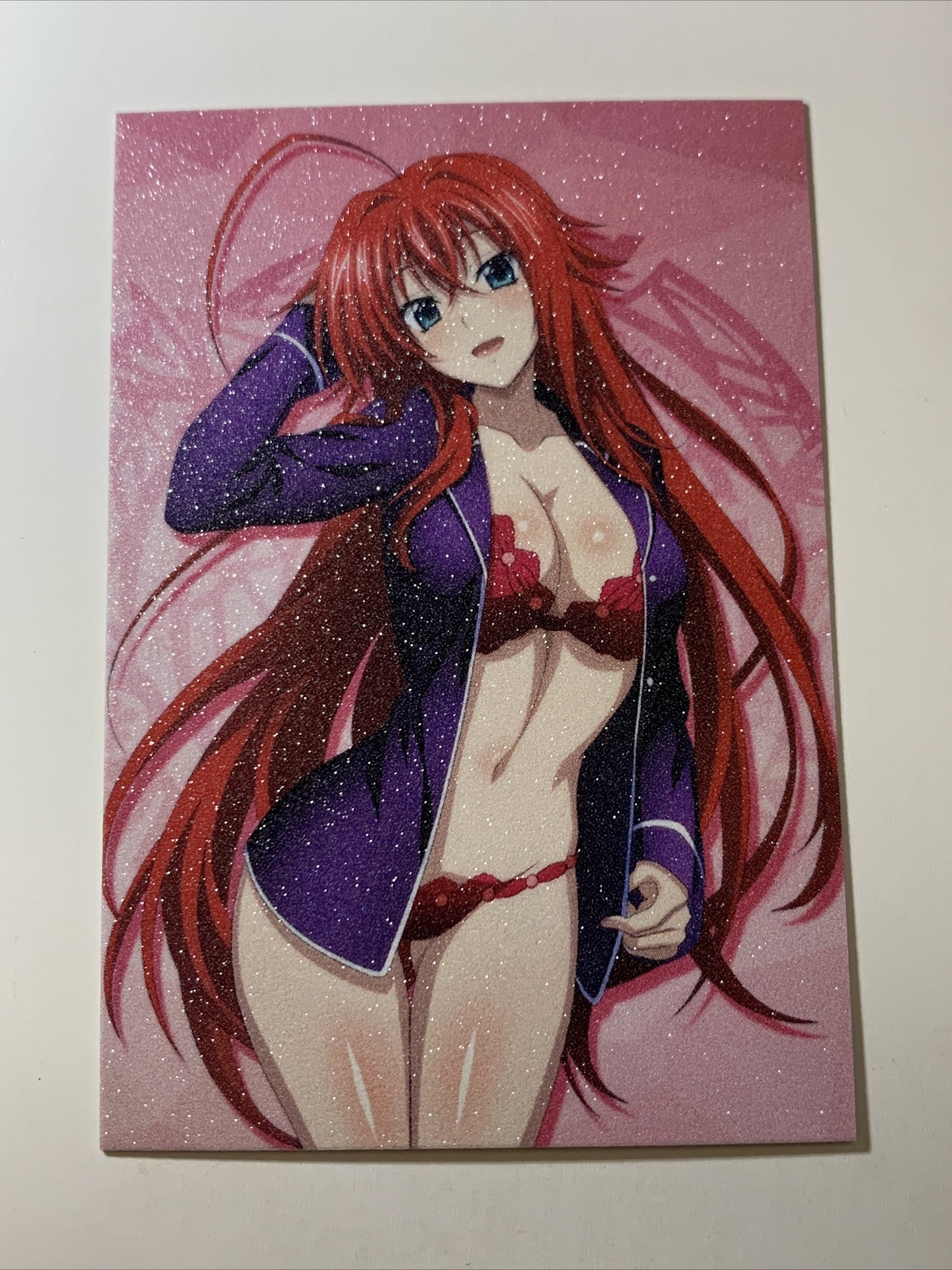 Swimsuit Rias Gremory High School DxD Sexy Goddess Anime Doujin Waifu Art Card-image