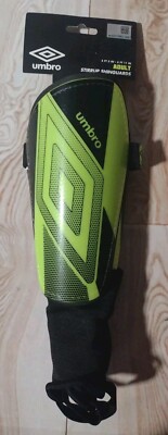 Umbro Ceramica Adult Stirrup Soccer Shin Guards, Bright Yellow 1 Pair