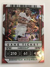 2020 Contenders Draft Donovan Mitchell Game Ticket Green Explosion Variation