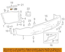 GM OEM 18-24 Traverse Limited Rear Bumper Bumper Components-Guide 23165965