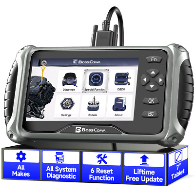 BOSSCOMM IF745 All System OBD2 Scanner Car Diagnostic Engine ABS SRS BMS Oil TPS