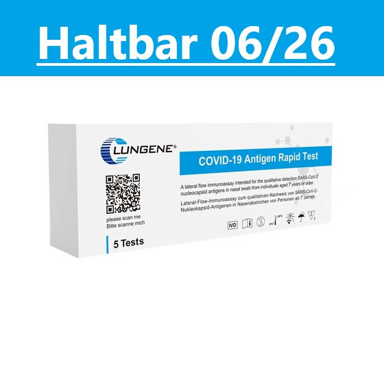 10 X CLUNGENE " ANTIGEN-SCHNELLTEST " CORONA SCHNELLTEST. Haltbar 06/2026