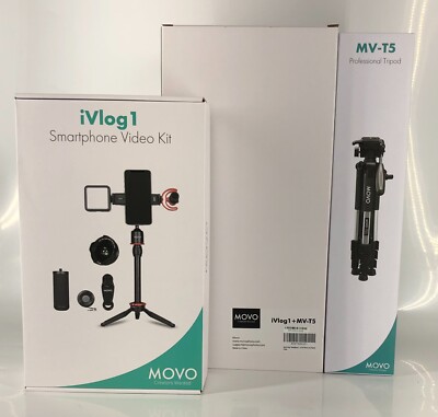 Kit Vlogging Movo IVlogger Pour IPhone – Trépied Full Size, Connecteur Lightning, Comme Neuf