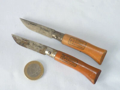 2 ANCIENS PETITS COUTEAUX OPINEL N°4 MAIN COURONNÉE - Photo 1/4