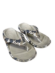 mens camo croc flip flops