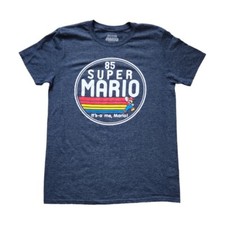 Super Mario 85 T-shirt Men Sz M Regular Fit Casual Tee Graphic Print Nintendo