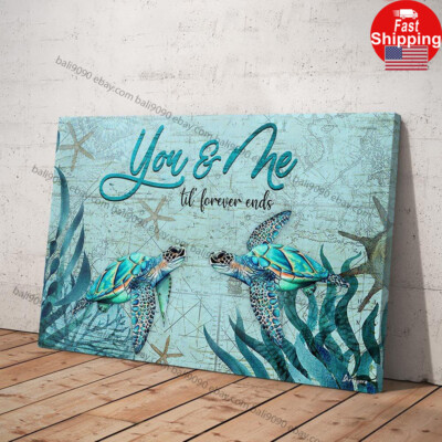 Turtle Couple You And Me Matte Poster