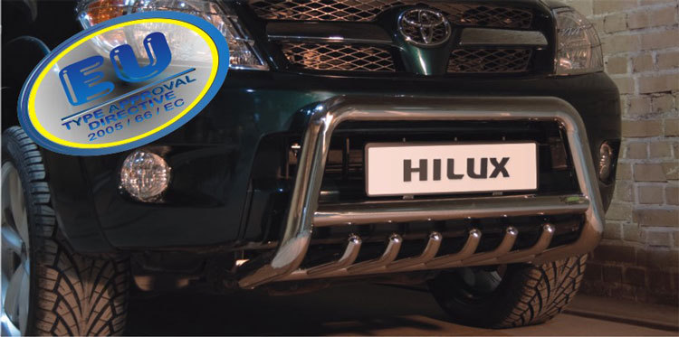 Pare-buffle en acier brossé de qualité supérieure pour Toyota Hilux 2011-2016