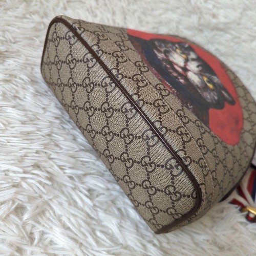 Gucci Gg Supreme Mystic Cat Backpack Leather Designer Rucksack Travel Bag - Picture 7 of 10