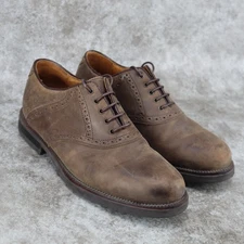 Johnston Murphy Passport Dress Shoes Oxford Saddle Distressed Leather Mens 9.5 M