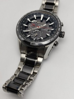 SEIKO ASTRON SBXA015 7X52-0AF0 GPS Solar World Time Titanium Mens Watch