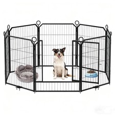 Dog Playpen - 32 inch Foldable Pet Fence, Portable Indoor/Outdoor Dog Pen
