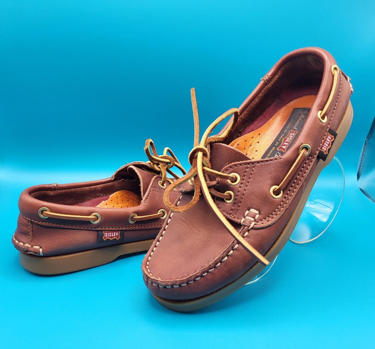 Scarpe SISLEY Modello Barca Vela MADE in ITALY Vintage Anni 80 N