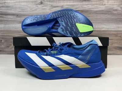 Men's Adidas Adizero Adios PRO 4 ''Blue White Lime Burst'' | Multiple Sizes JP6622