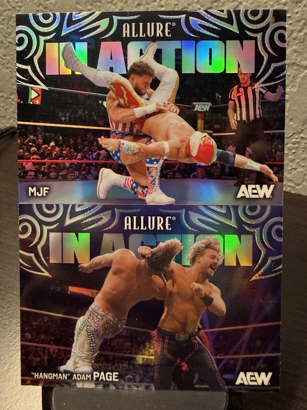 AEW Allure In Action Insert Card Lot Hangman Adam Page & MJF pro wrestling