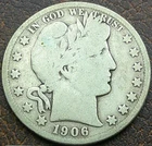 US 1906-S Barber Half Dollar  **