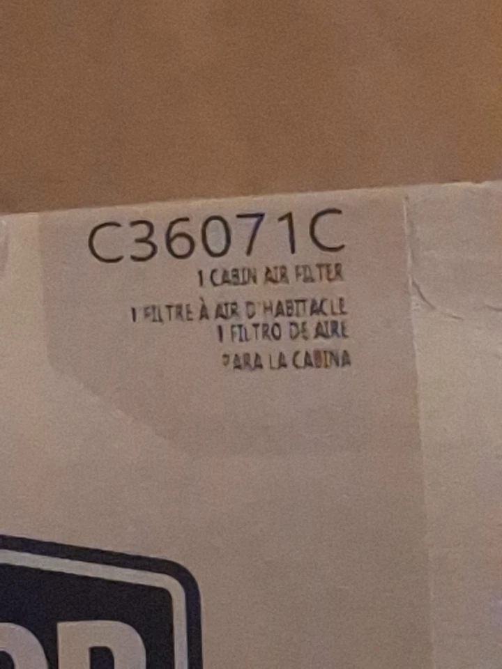 Filtro de aire de cabina C36071C PurolatorONE Audi A4 A5 Porsche Macan Foto 2 de 4