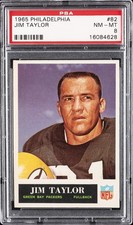 1965 PHILADELPHIA #82 JIM TAYLOR PSA 8