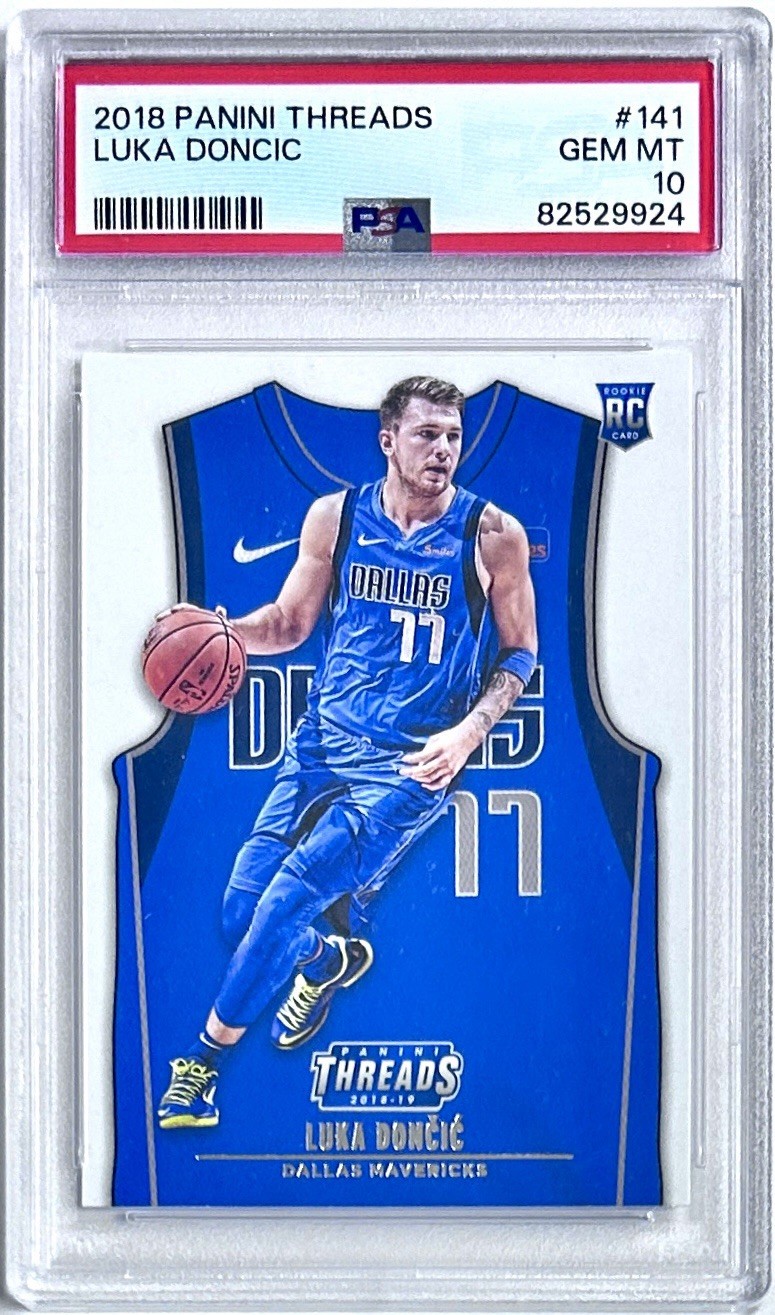 2018-19 Threads Luka Doncic Icon PSA 10 Gem Mint Rookie Chase RC 141 Lakers Rare