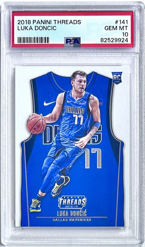 2018-19 Threads Luka Doncic Icon PSA 10 Gem Mint Rookie Chase RC 141 Lakers Rare