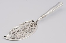 Fischvorleger Messer Österreich Ungarn 800 Silber antik durchbrochene Arbeit.