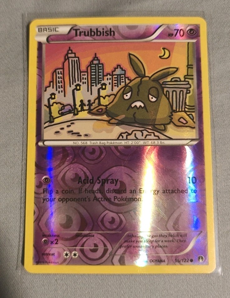 Pokemon TCG Trubbish 56/122 Breakpoint Reverse Holo LP Card