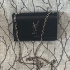 Saint Laurent Women s Black Small Chain Cross...