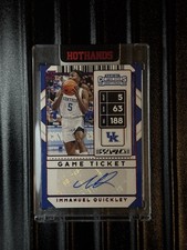 2020-21 Panini Contenders Draft  Immanuel Quickley #85 Game Ticket Red (AU, RC)