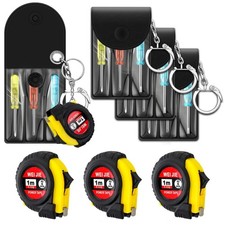 6 Pcs Mini Tape Measure Keychain Bulk Mini Screwdriver Keychain Set Adult Too...