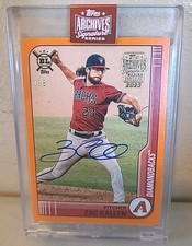 2023 Topps Archives Zac Gallen Auto Orange /8 SP 2021 Topps Big League D-backs
