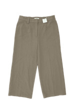 Marks Spencer Women's Trousers Size 16 Taupe Wide-Leg Zip Pockets NEW OTHER
