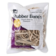 Rubber Bands, 3/8 Ounce Bags, Amber, Assorted Sizes 56381