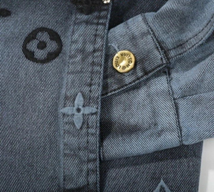 LOUIS VUITTON（LV） Louis Vuitton Giacca Uomo Denim Logo Grigio Nero Tg L