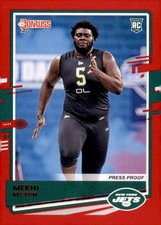 Mekhi Becton RC 2020 Donruss Press Proof Red Rookie