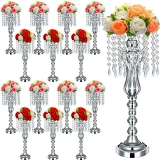 16 Pcs Wedding Centerpieces for Tables, Gold Silver Vase Centerpiece with Cha...